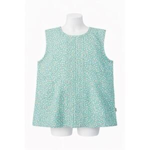 Lacey Lane Bronte Girls Floral Blouse Size 5 Sleeveless Green Blue NWT